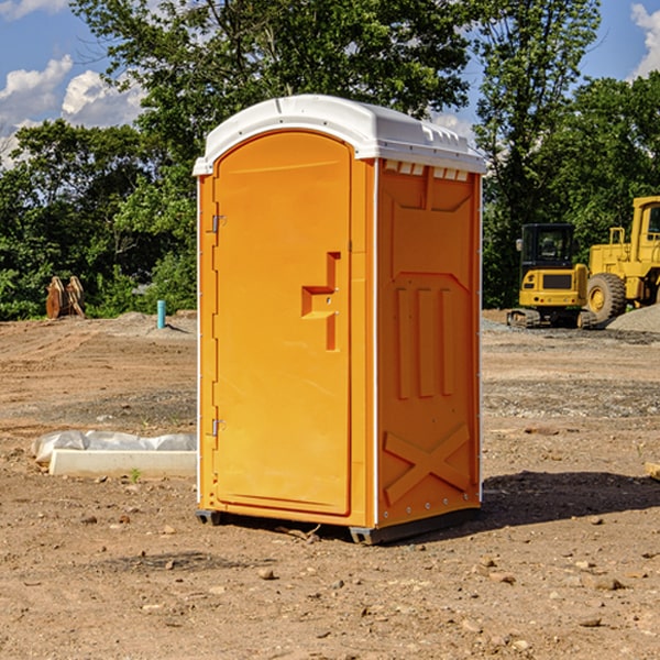 how often are the porta potties cleaned and serviced during a rental period in Maltby